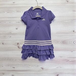 Adidas Lavender Ruffle Polo Dress size 4T